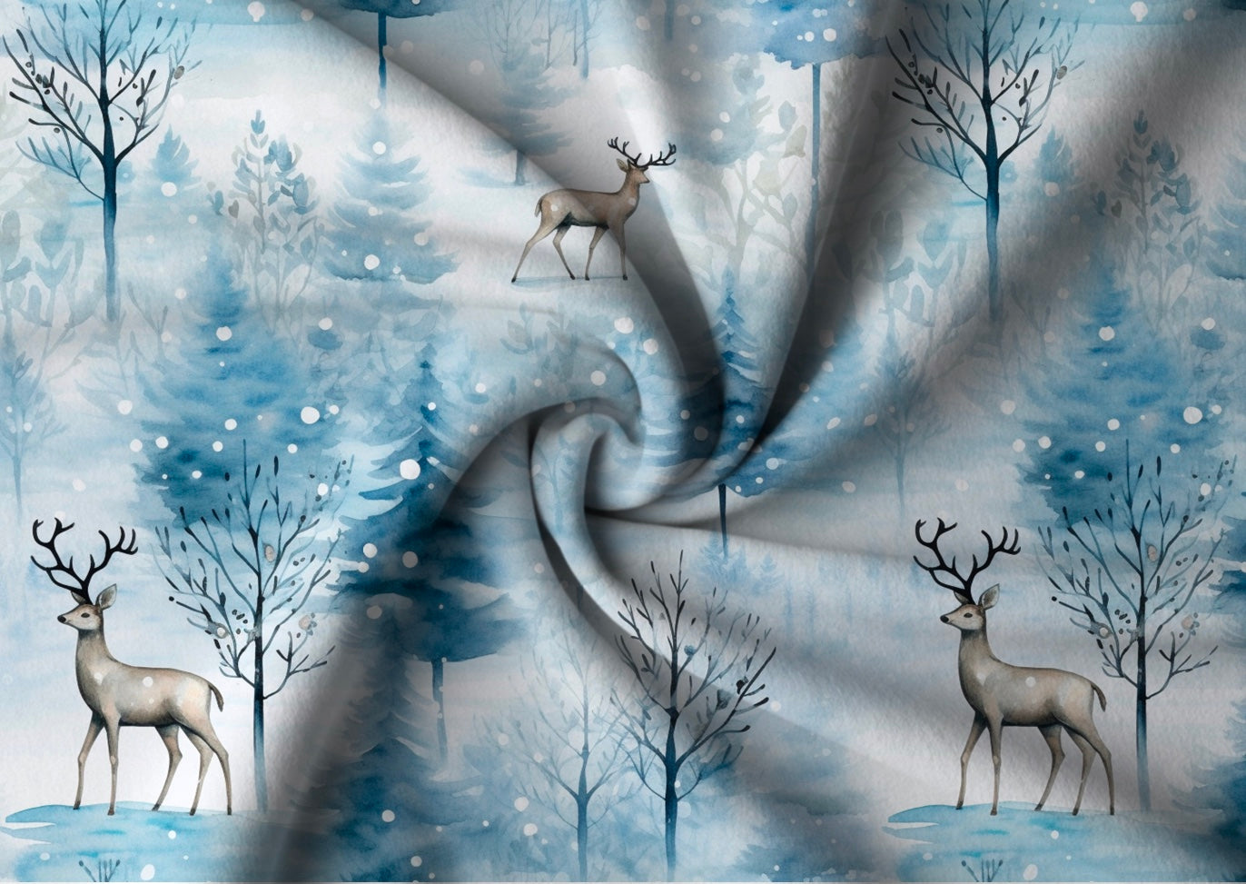 Hirsch in einer Winterlandschaft  Wintervorbestellung